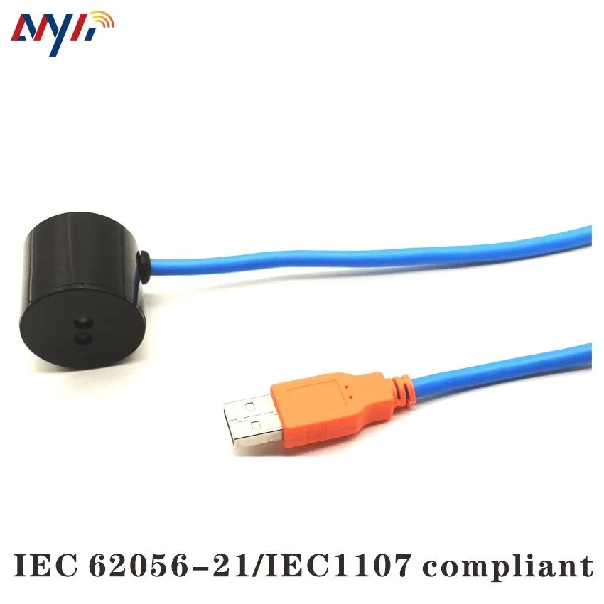 USB2.0 IEC62056-21 IEC61107 DLMS  Infrared Optical Probe for Heat Flowmeter kWh  Prepaid Smart Meter Gas Meter Reader