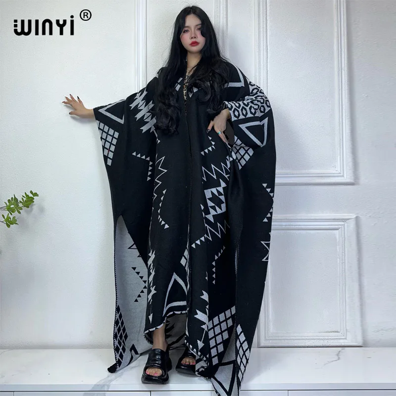 WINYI autumn Africa clothing Fashion catwalk boho Winter cardigan woman kimono party dress Female abaya outfits for women coat