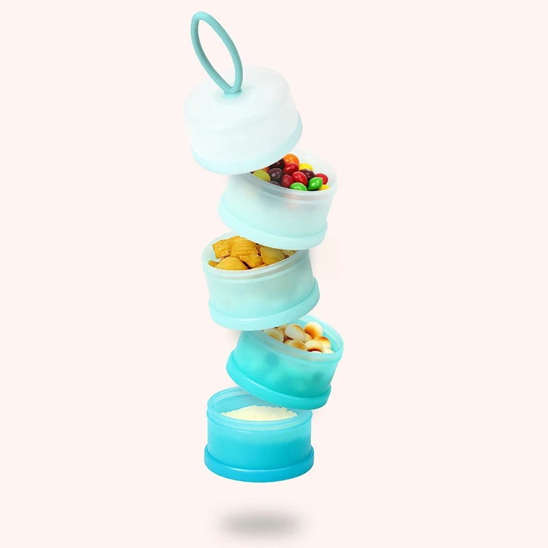 5-layers Food Container Style Portable Baby Formula Milk Storage Essential Cereal Cartoon Infant Toddle Powder Container