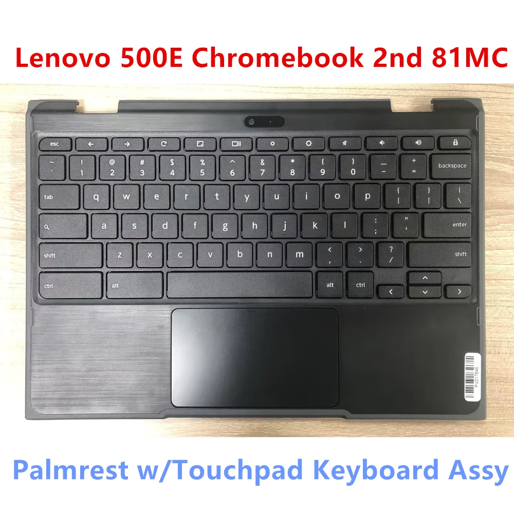 para Lenovo 500e Chromebook 2nd 81mc 500e Gen 81es Palmrest com Teclado Touchpad Preto 5cb0t79601 5cb0q79737 Novo