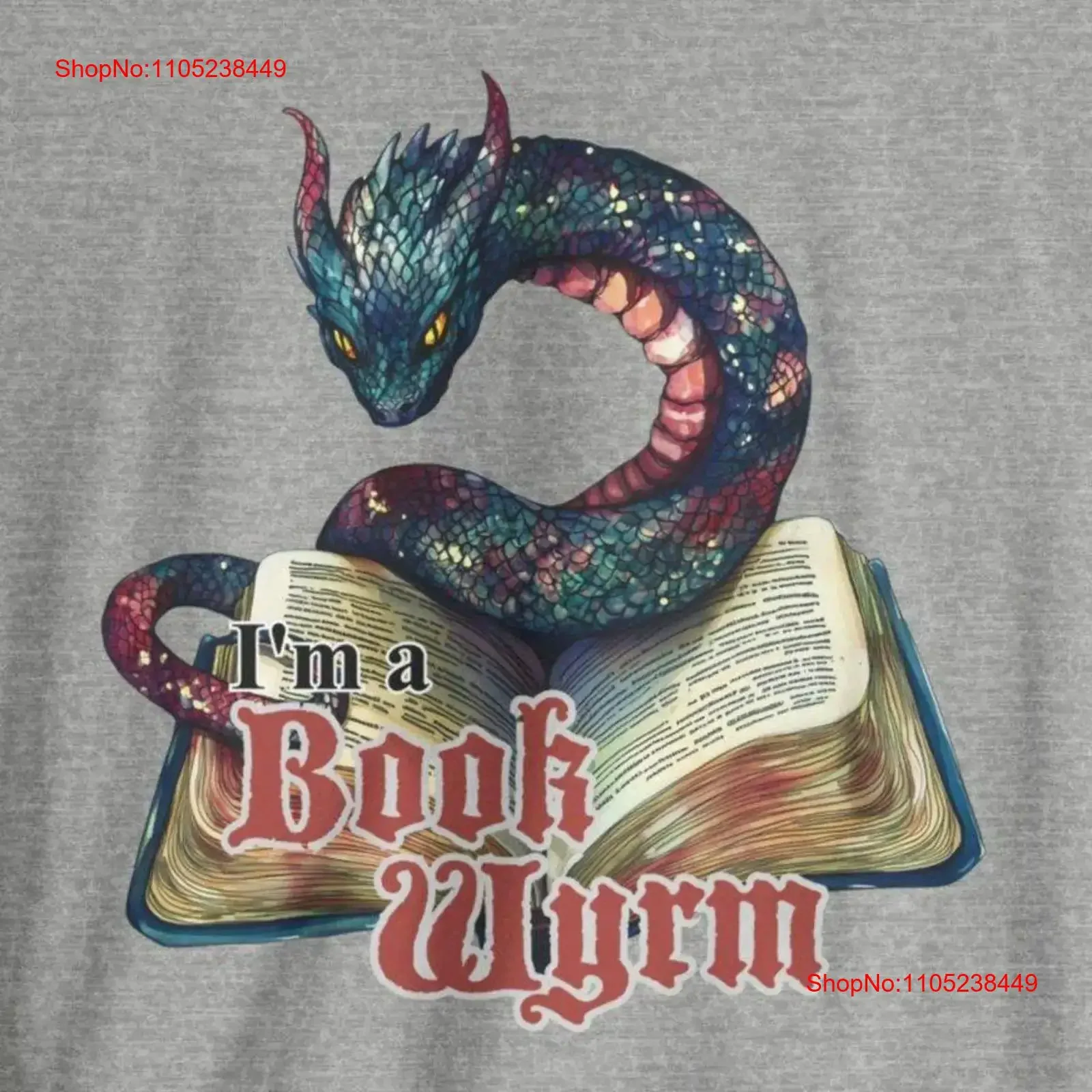 I'm A Book Wyrm Cotton Jersey T Shirt Puns Books Dragons Bookworm vintage Washed Soft Breathable fashion Versatile