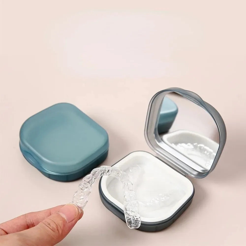 Portable Retainer Case Mini Invisible Braces Storage Slim Aligner Container Travel Denture  Guard Teeth Holder Oral Hygiene Box