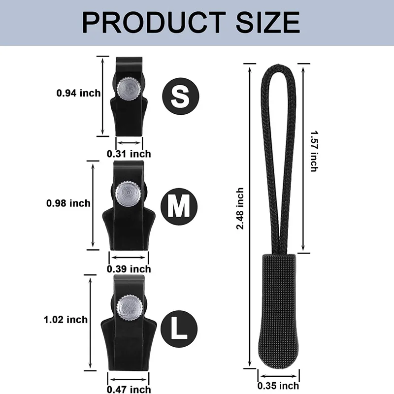 3/48PCS Reusable Zipper Head Quick Repair Zipper Head Repair Tool Zipper Slider Replacement Backpack Jacket Zipper Fixing Tool