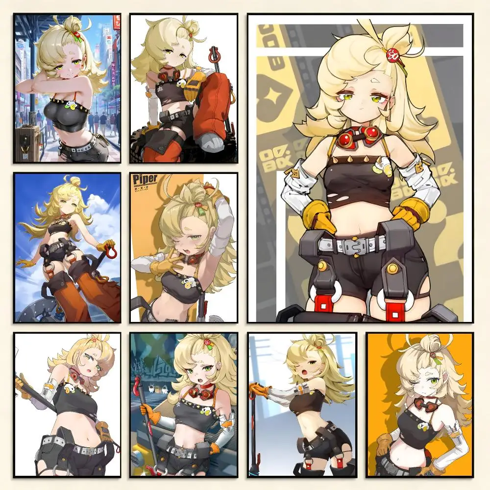 Game Character Z-Zenless Zone Zero Piper Whee Poster Digital Solvent Print Waterproof PP Fade-Resistant Wall Art Room Decor Gift