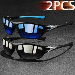 2 pezzi occhiali da sole vintage sportivi polarizzati fotocromatici uomo donna pesca ciclismo guida alpinismo occhiali da sole camaleonte
