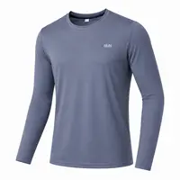 Summer Ice Silk Long Sleeve T-Shirt Men 2023 New Quick Dry Breathable Air Conditioning Outdoor Sun Protection Running Outer Wear 2