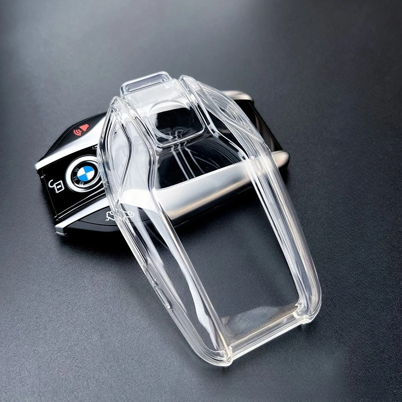 Transparente TPU-Autoschlüsselhülle für BMW - Kompatibel mit 1/3/5/X-Serie, I-Modelle | Schwarz-Weiß-Farbe | Schutzhülle für Schlüsselanhänger – Detail 11