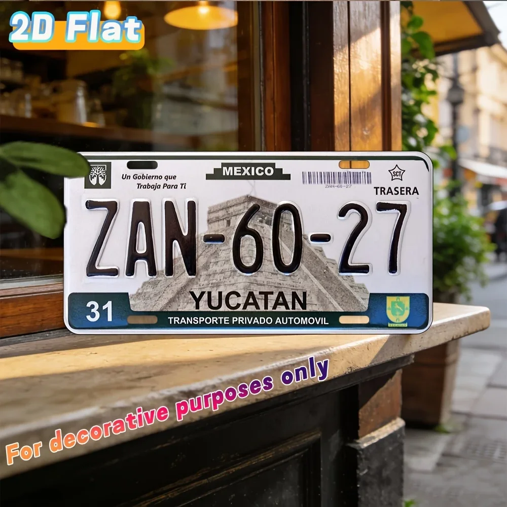 2D Flat, 2D Flat - This 1pc Vintage Metal Decorative Art Sign Measures 15.24x30.48 cm and Features High-definition UV Printing T