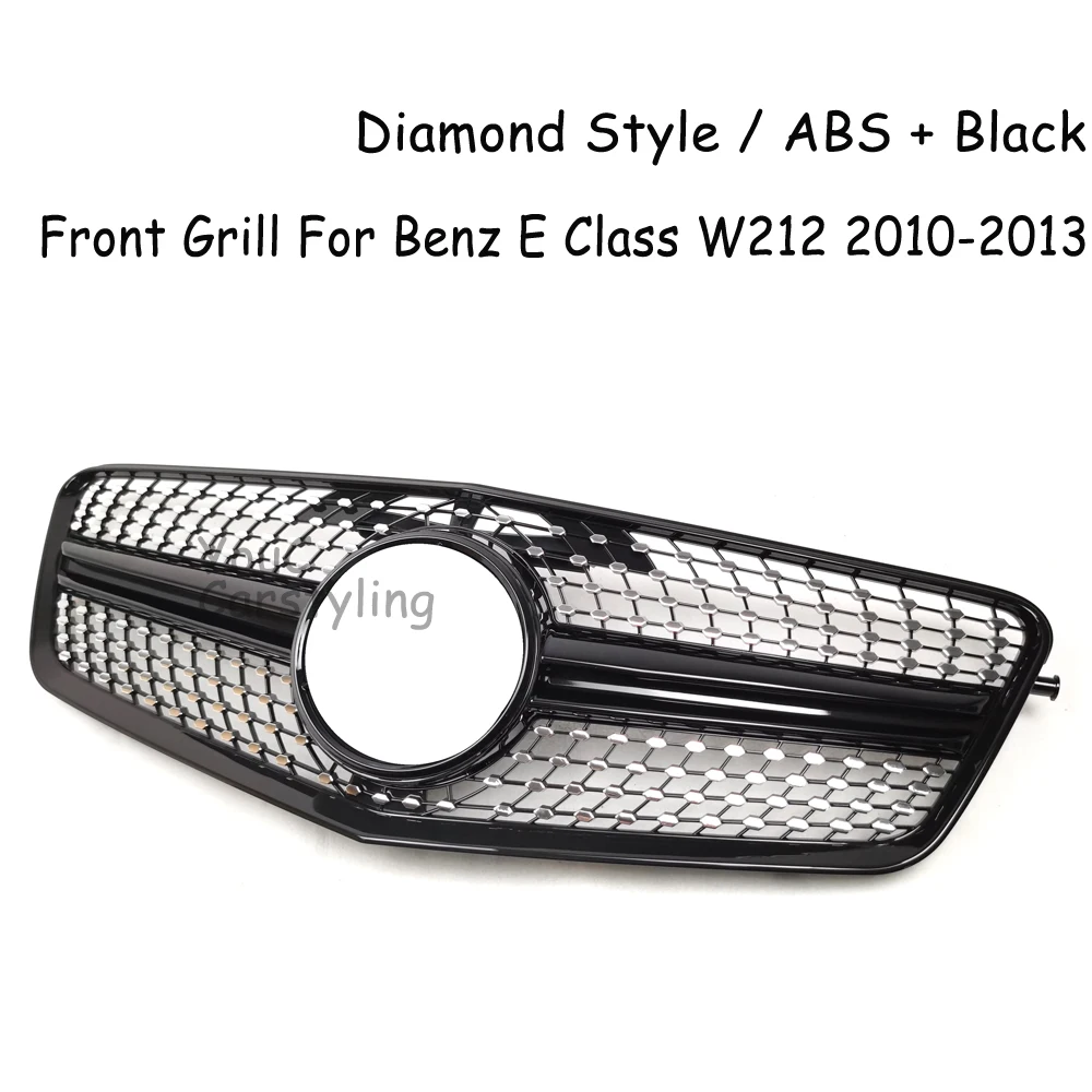 W212 Diamond Grille For Mercedes E Class W212 Pre-facelift 2010 2011 2012 2013 E200 E250 E300 E350 E400 Front Bumper Grill Mesh