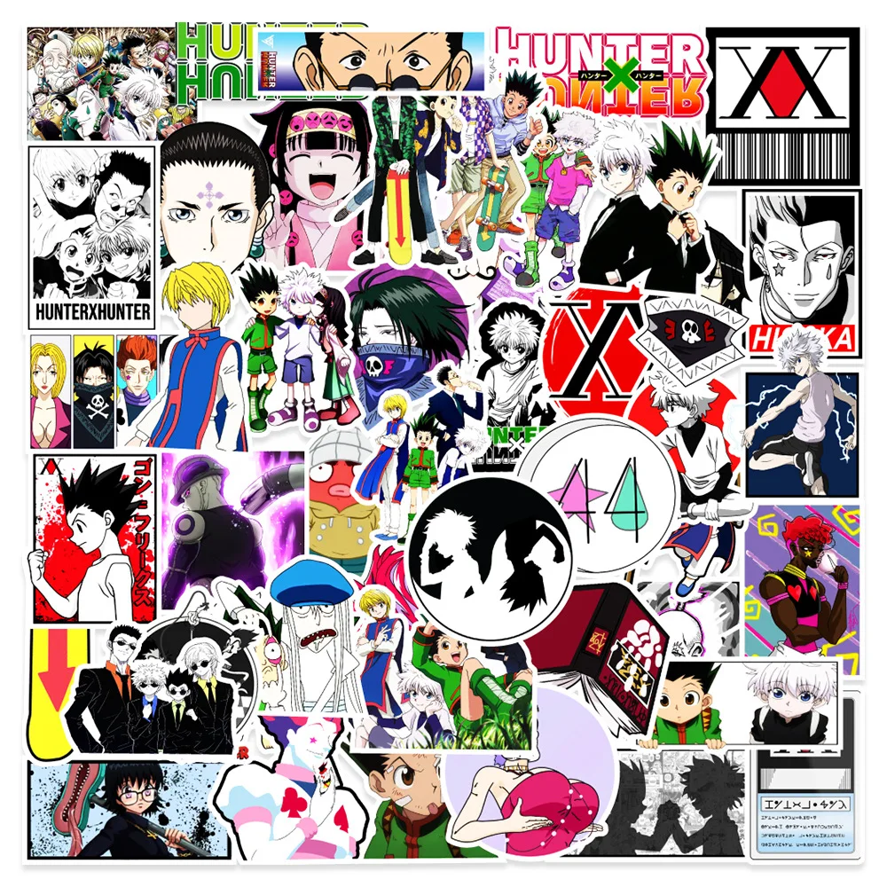 10/30/50pcs Hunter X Hunter Anime Stickers for Kids Graffiti Skateboard Phone Case Car Waterproof Cool Cartoon Decals Toys Gift