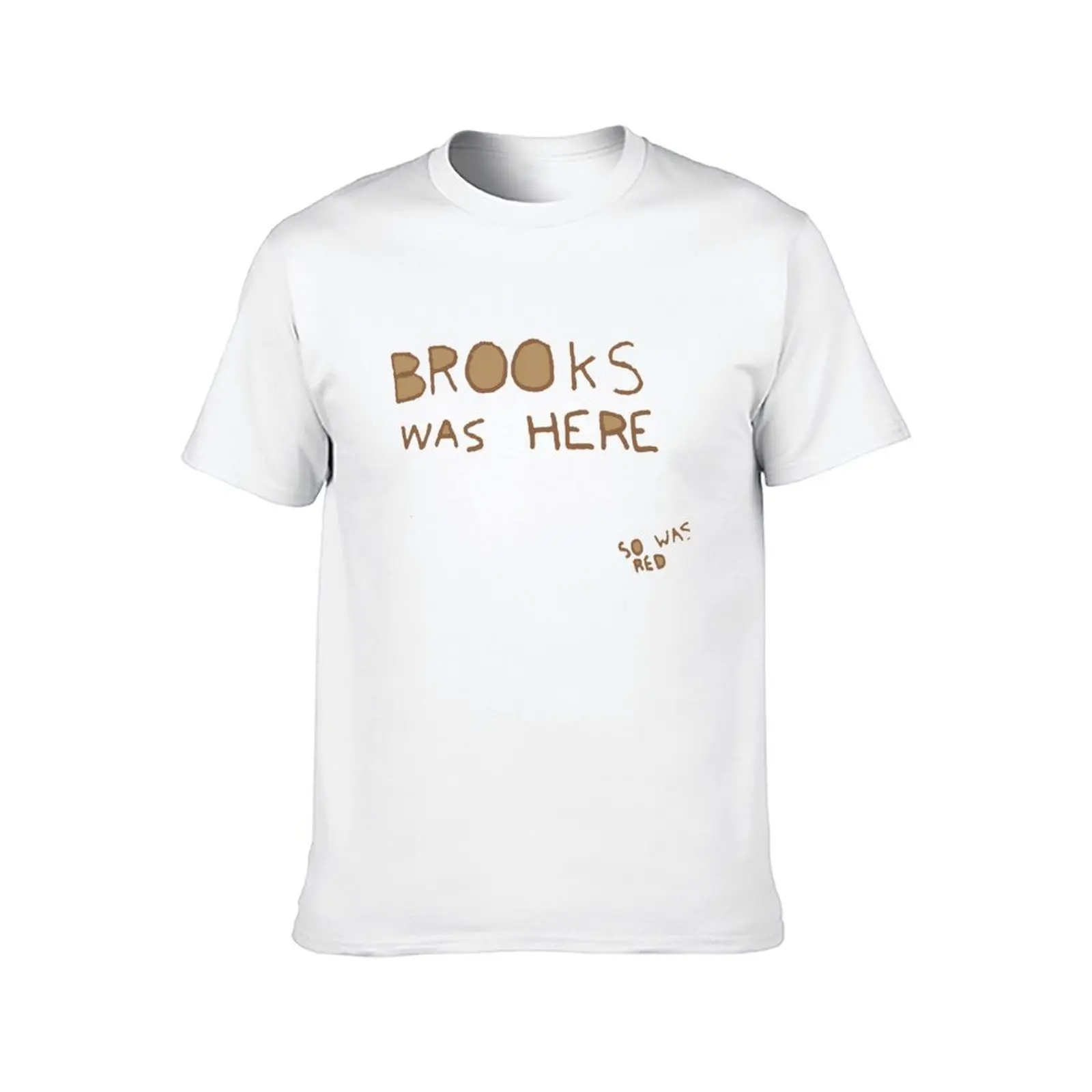 كان بروكس هنا... لذلك كان تي شيرت أحمر تي شيرت رجالي تي شيرت قطن رجالي 100% تي شيرت