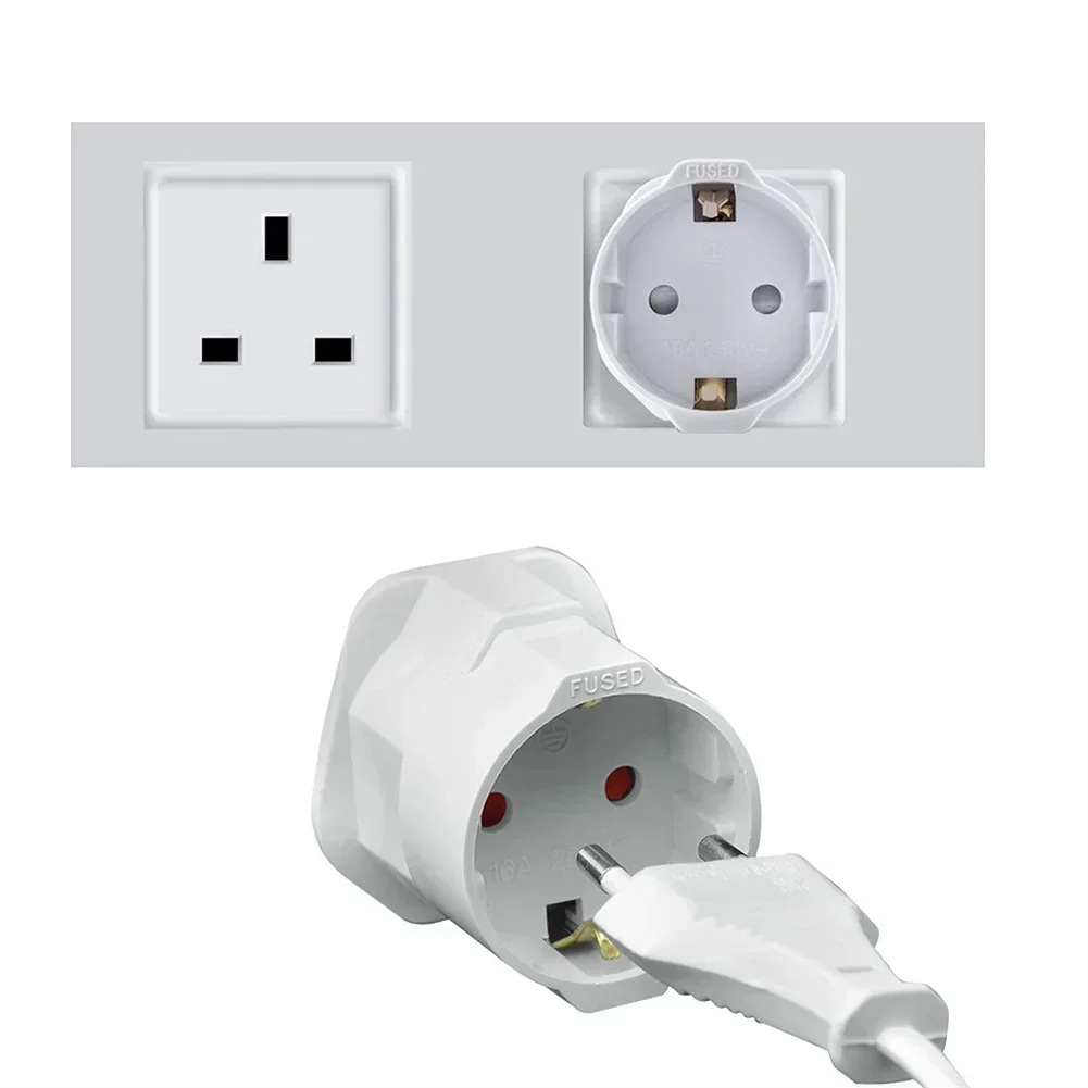 3 Pin UK Standard To 2 Pin EU Standard Adapters UK Conversion Plugs European To British Plug Universal Adapter Travel Converter