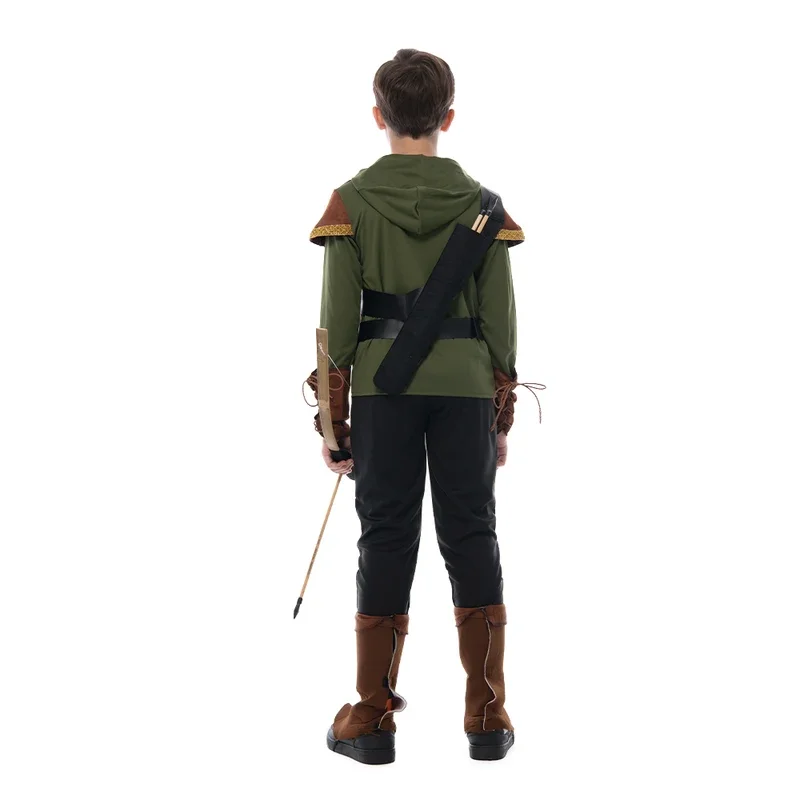 Snailify Kids Archer Costume Boys Hunter Costume Robin Hood Cosplay For Halloween Purim Carnival Party Outfits