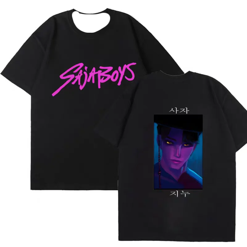

Kpop Demon Hunter Saja Boys T-shirt Harajuku O-neck Casual Anime T-Shirt Tops Unisex