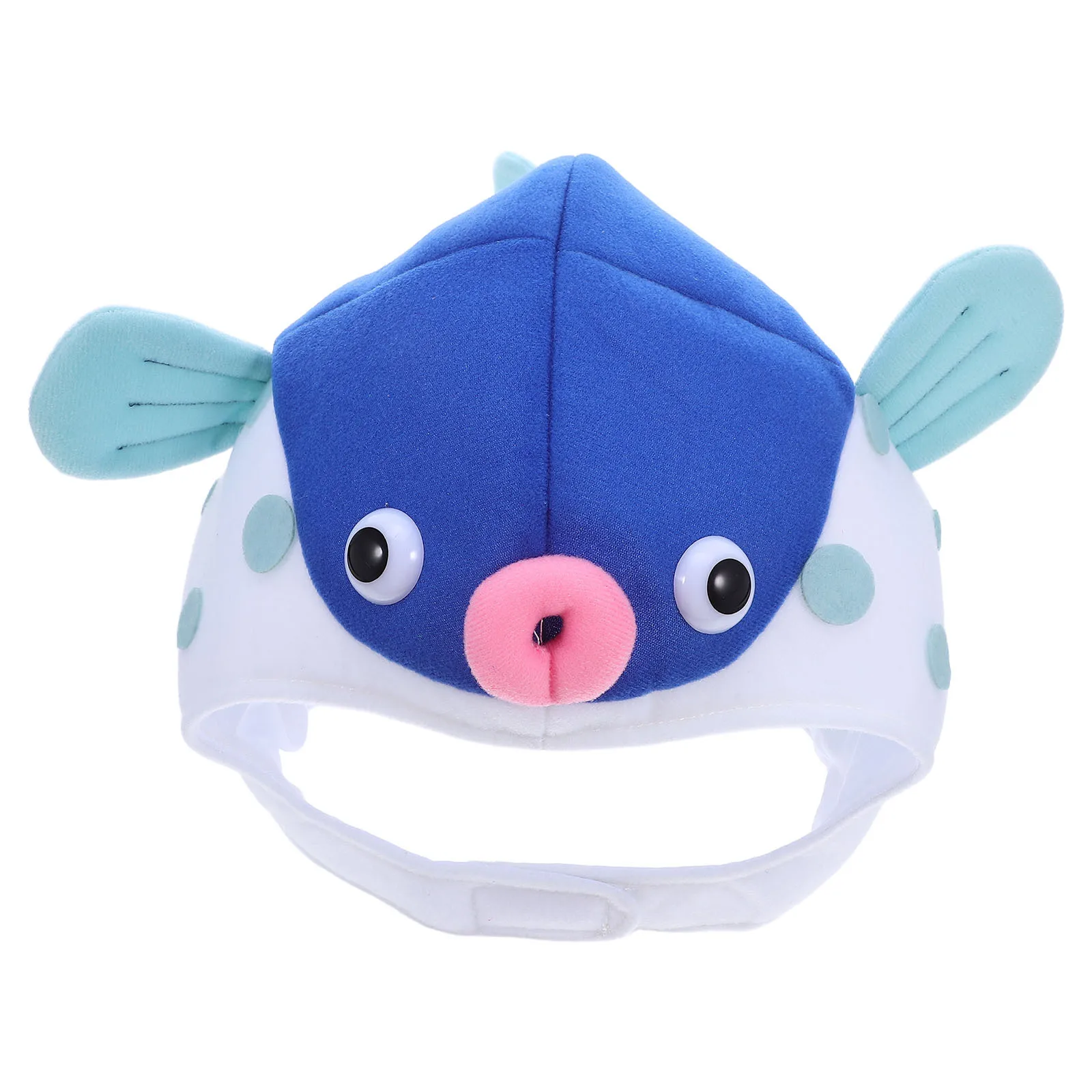 

Регулируемый головной убор рыбы-фугу, синяя забавная мультяшная шляпа для Хэллоуина, костюм для вечеринки, косплей, реквизит для фотосессии, носимый для взрослых