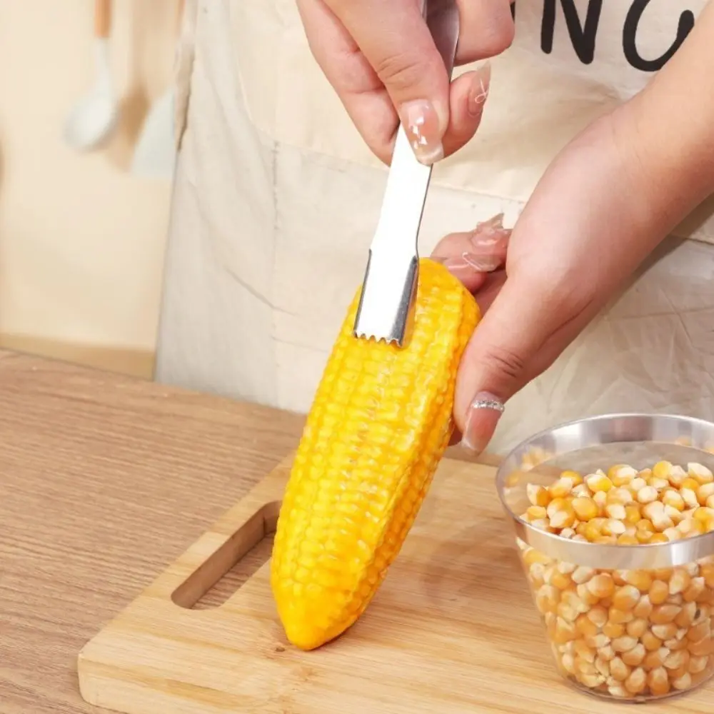 Creative Stainless Steel Corn Cob Peeler Planer Tool Quick Removing Corn Stripper Corn Kernel Removing