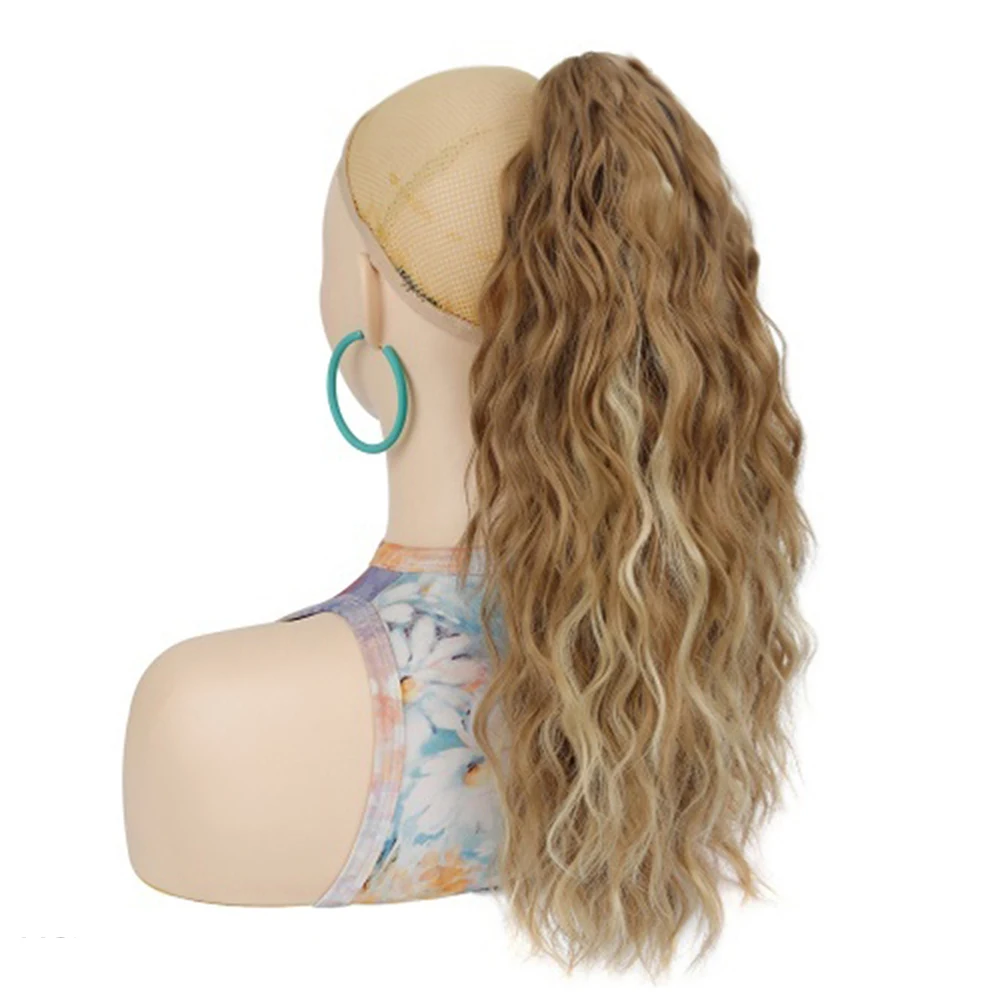 

Short Curly Hair Ponytail Extension Claw Clip On Hair Tail Gradient Color Fluffy Hairstyle Hairpiece For Women Daily Use