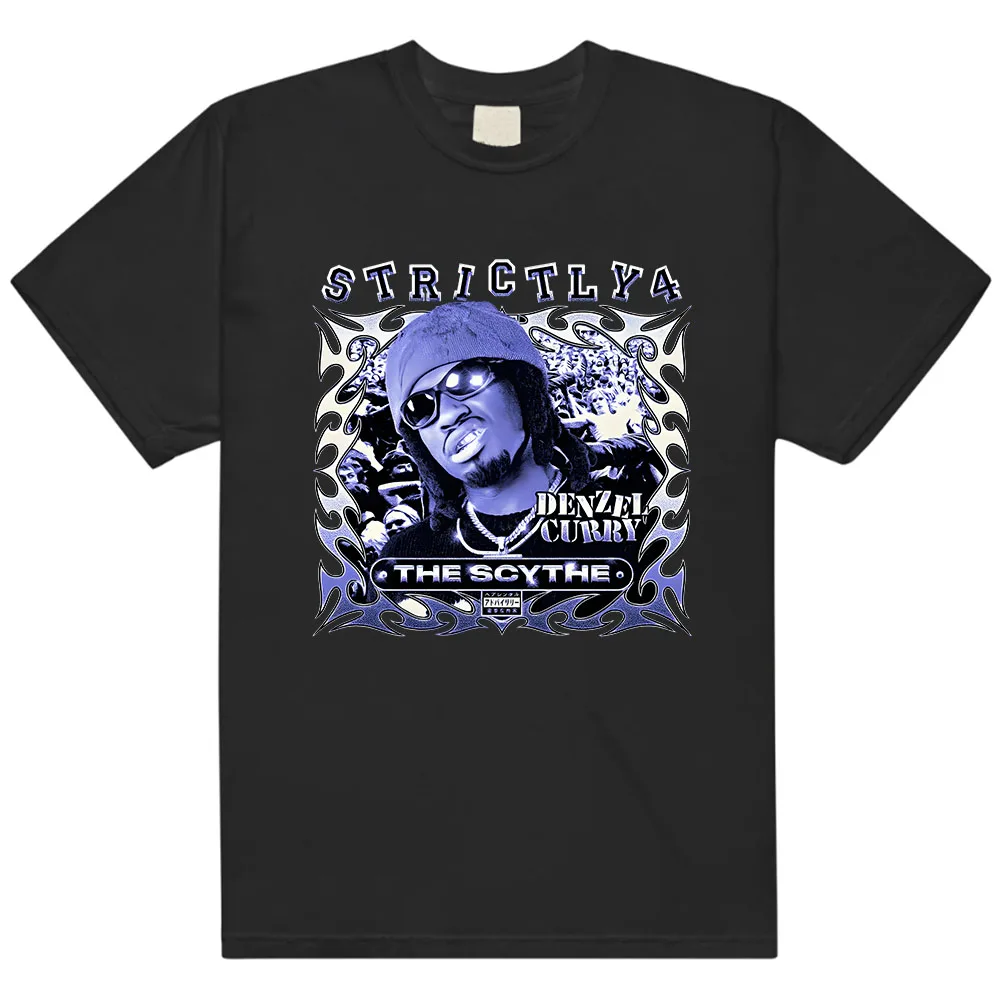 Camiseta Denzel Curry Strictly 4 The Scythe, camisetas de algodón de manga corta de verano para mujer, ropa informal Unisex, camisetas con estampado de diseño de rapero