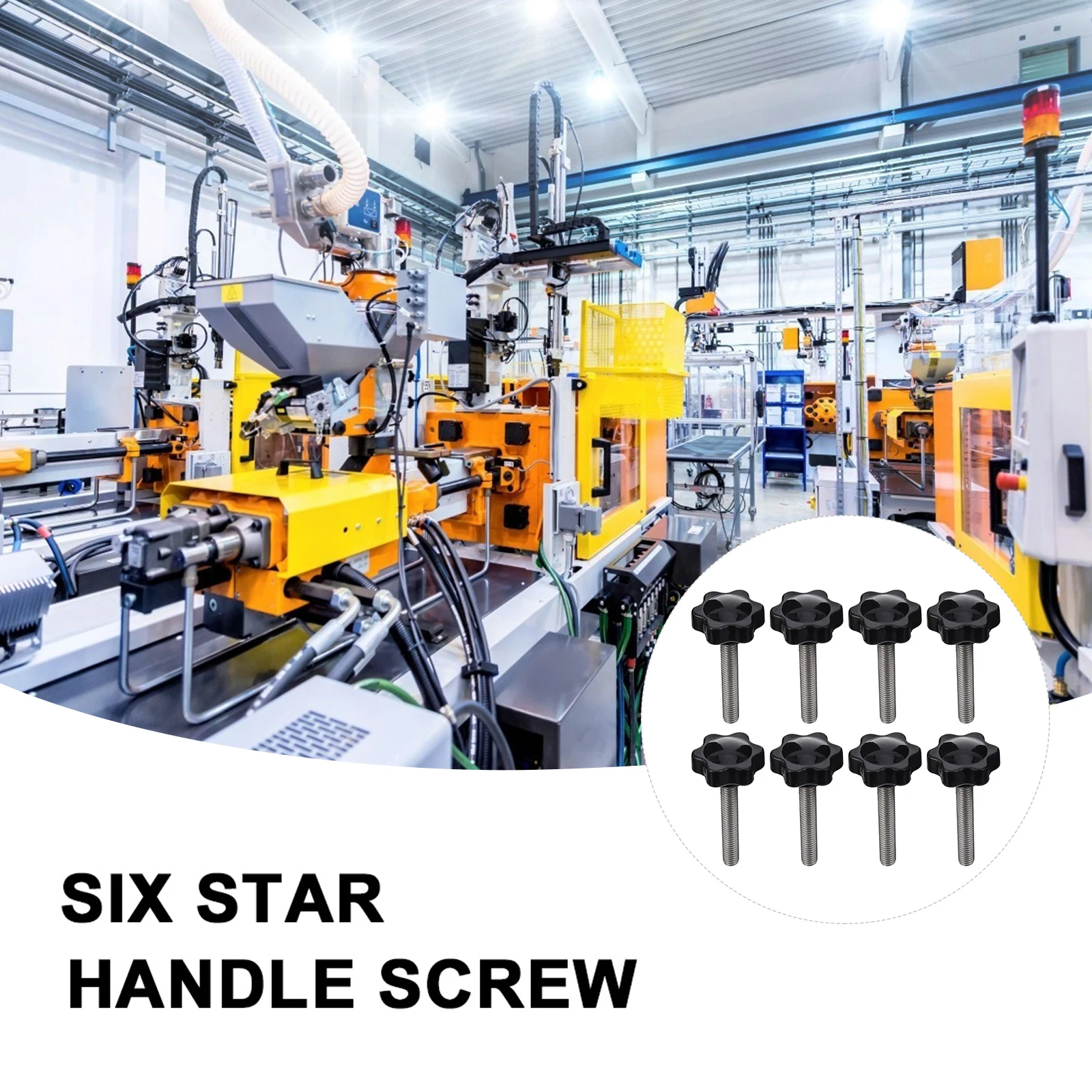 

10Pcs Screw Knob Stainless Steel Threaded Handle Clamping Fastener with for Rack Bracket Instrument Food Pharma