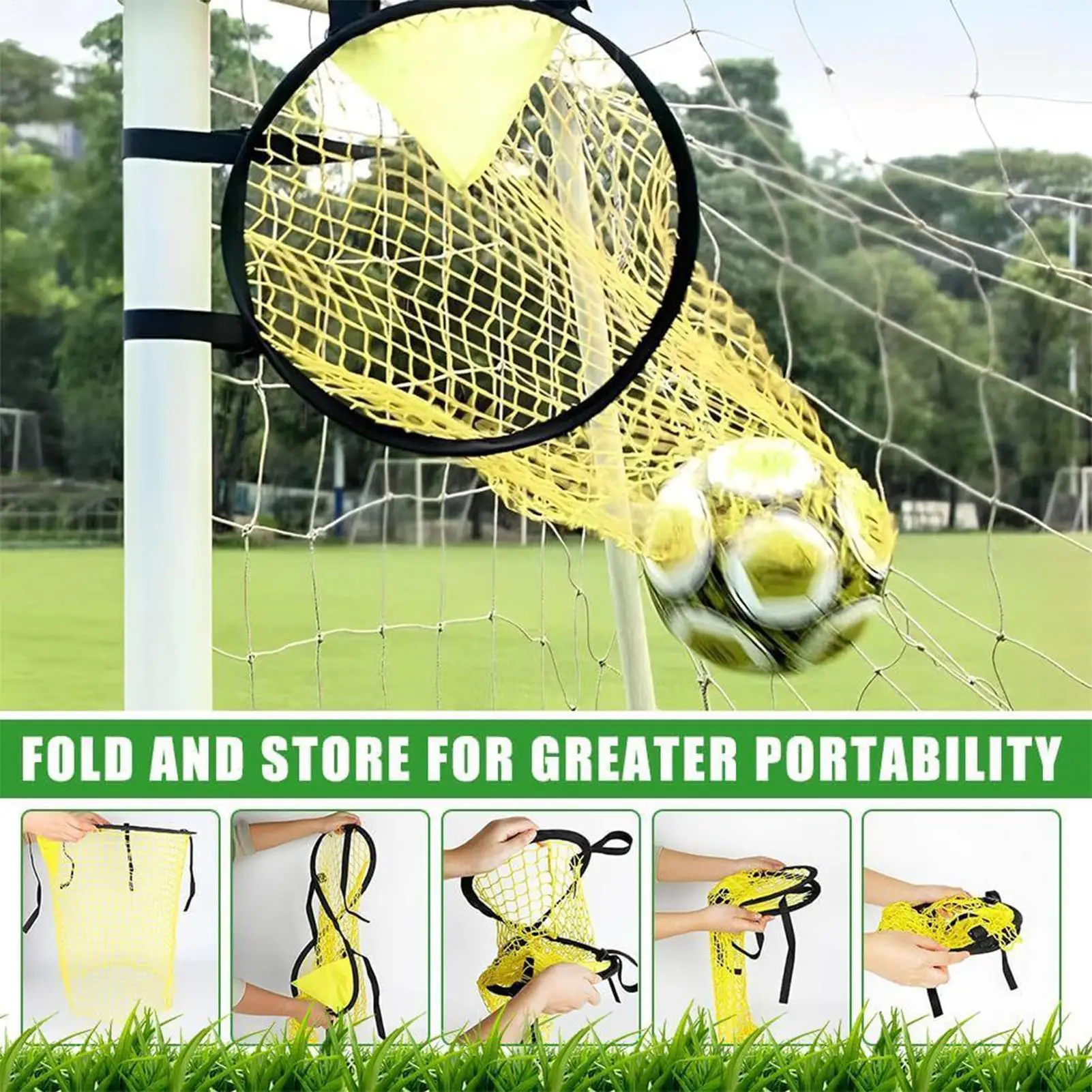 フットボール投げターゲット フットボールゴールターゲットネット 1セット トレーニングゴール用品 ユーススポーツ練習 アウトドアゲーム サッカー