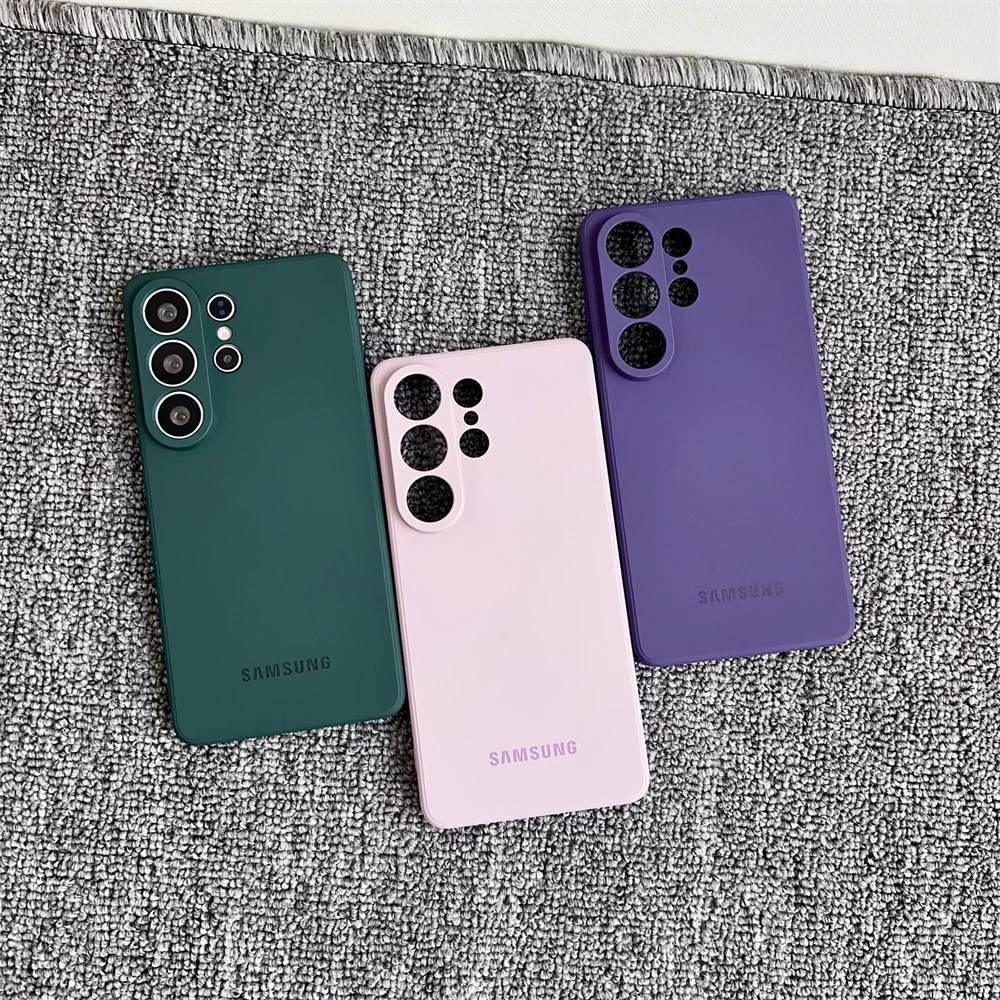 Stoßfeste, flüssige Silikon-Softhülle für Samsung Galaxy A51 A14 A15 A16 A17 A22 A23 A55 A56 A53 A72 A73 A26 A35 Offizielle matte Hülle – Detail 3