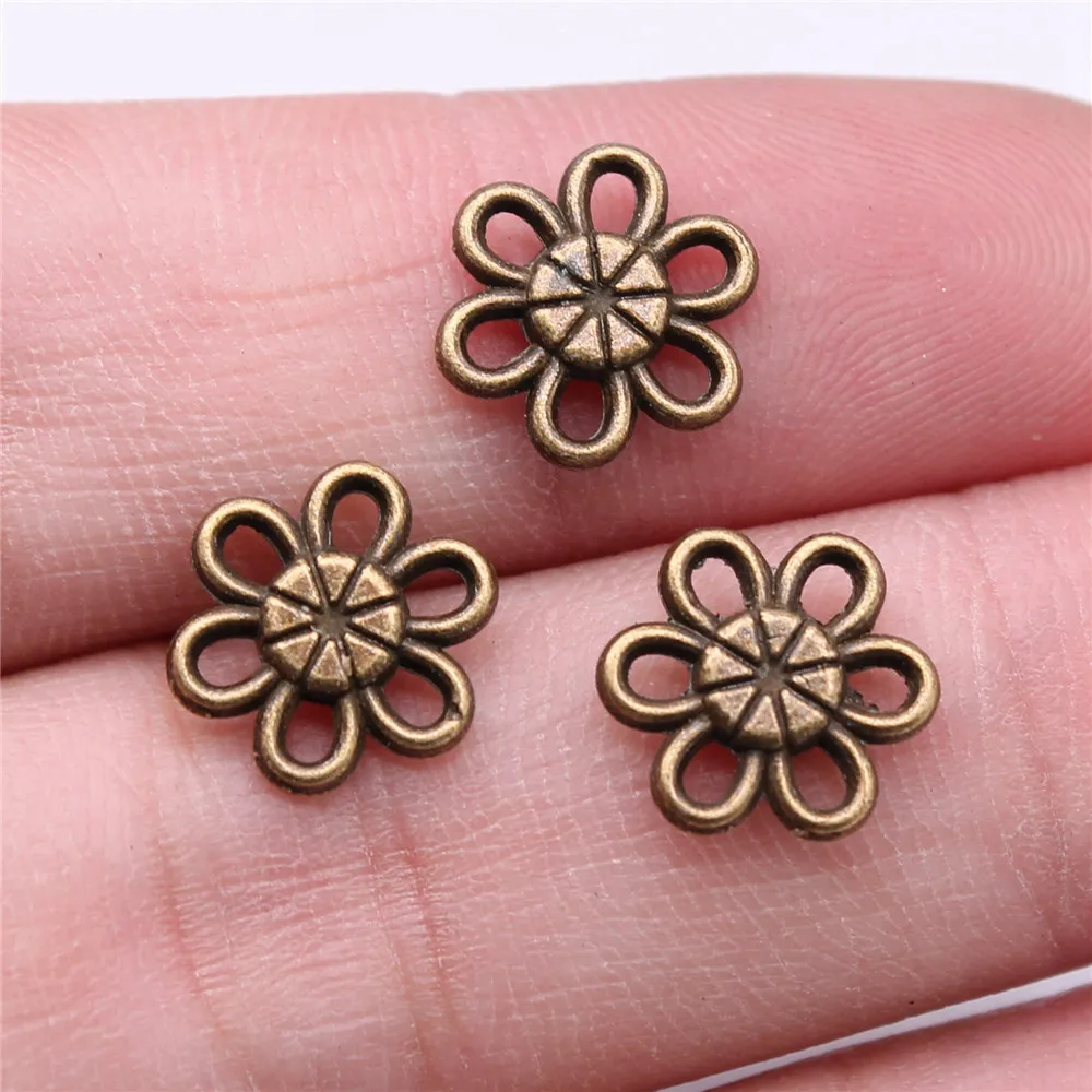 Vintage Jewelry Small Flower Connector Charms Popular Materials 20pcs