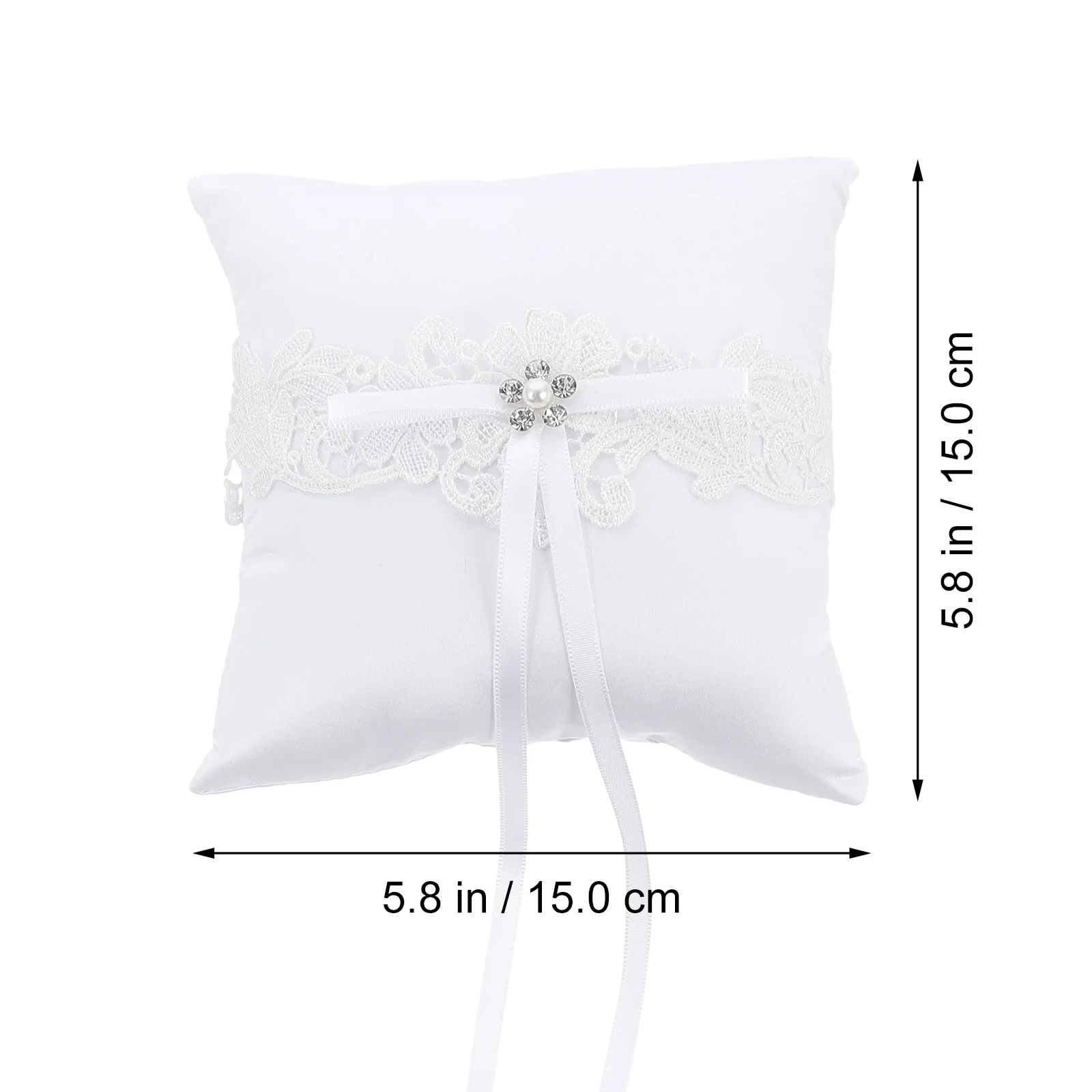 Bow Ring Pillow Bearer Cushion Lace Holder Bows Romantic Wedding Supply Bowknot Wedge