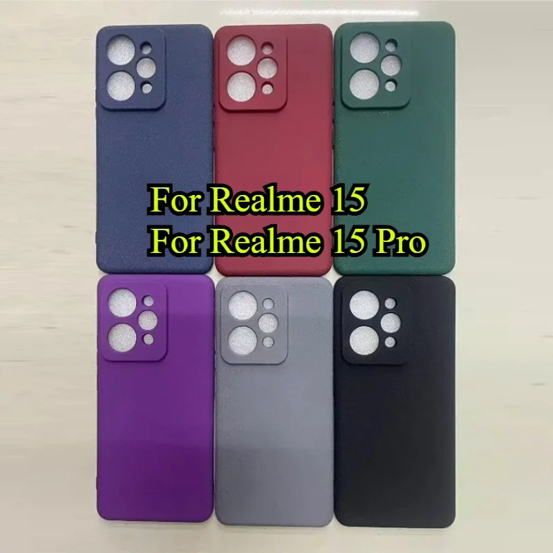 Sandstone Matte Thin Phone Soft Cover For Realme 15 15Pro Shockproof Silicone Protection Case For Realme 15 Pro Bumper Shell