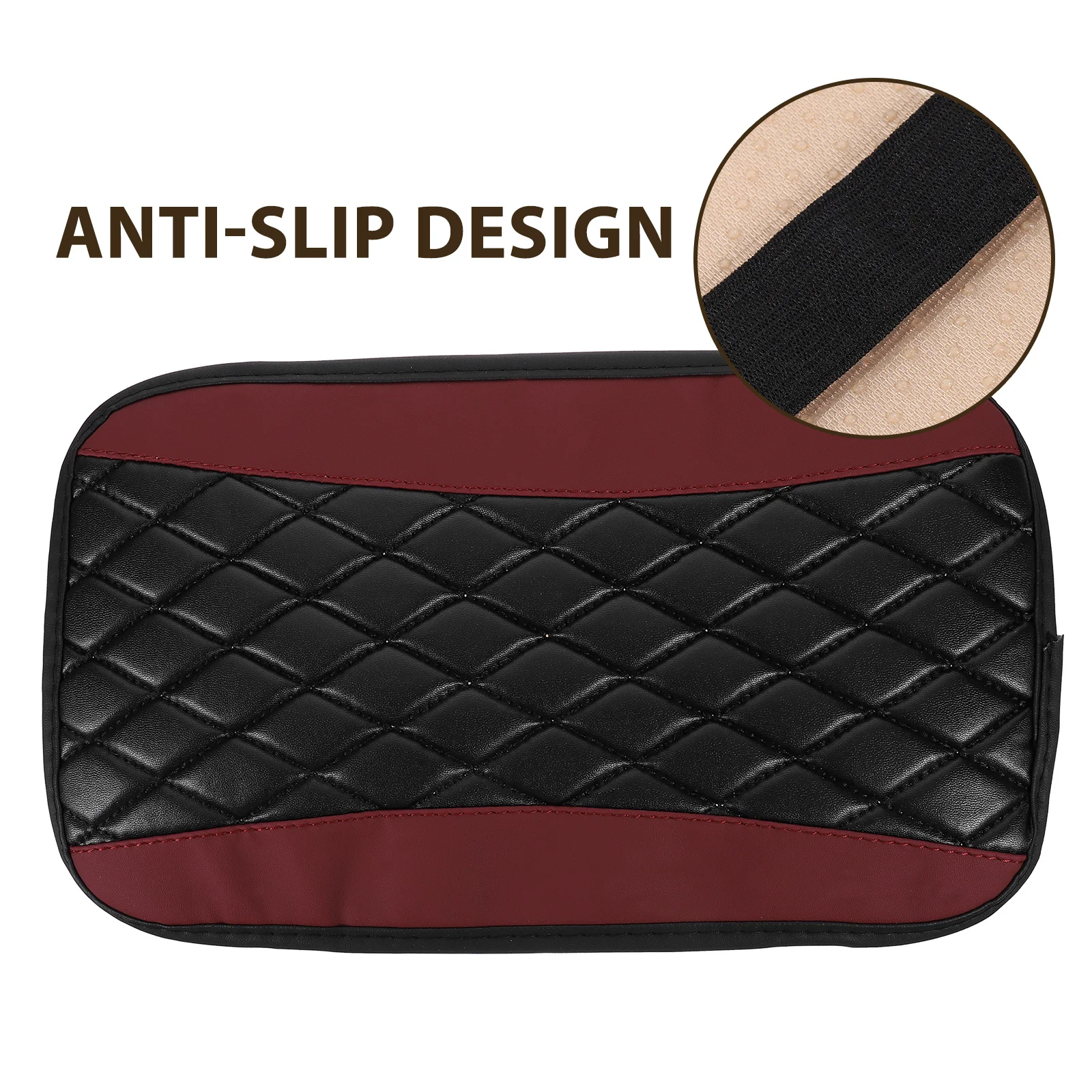

Car Center Armrest Cover Durably Waterproof PU Universal Fit Car Console Pad Anti-Skid Comfortable Armrest Protector
