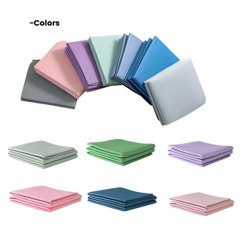 Yoga Mat 72"X24" TPE Exercise Yoga Mat 2024 New Training Folding Mat for Yoga and Pilates