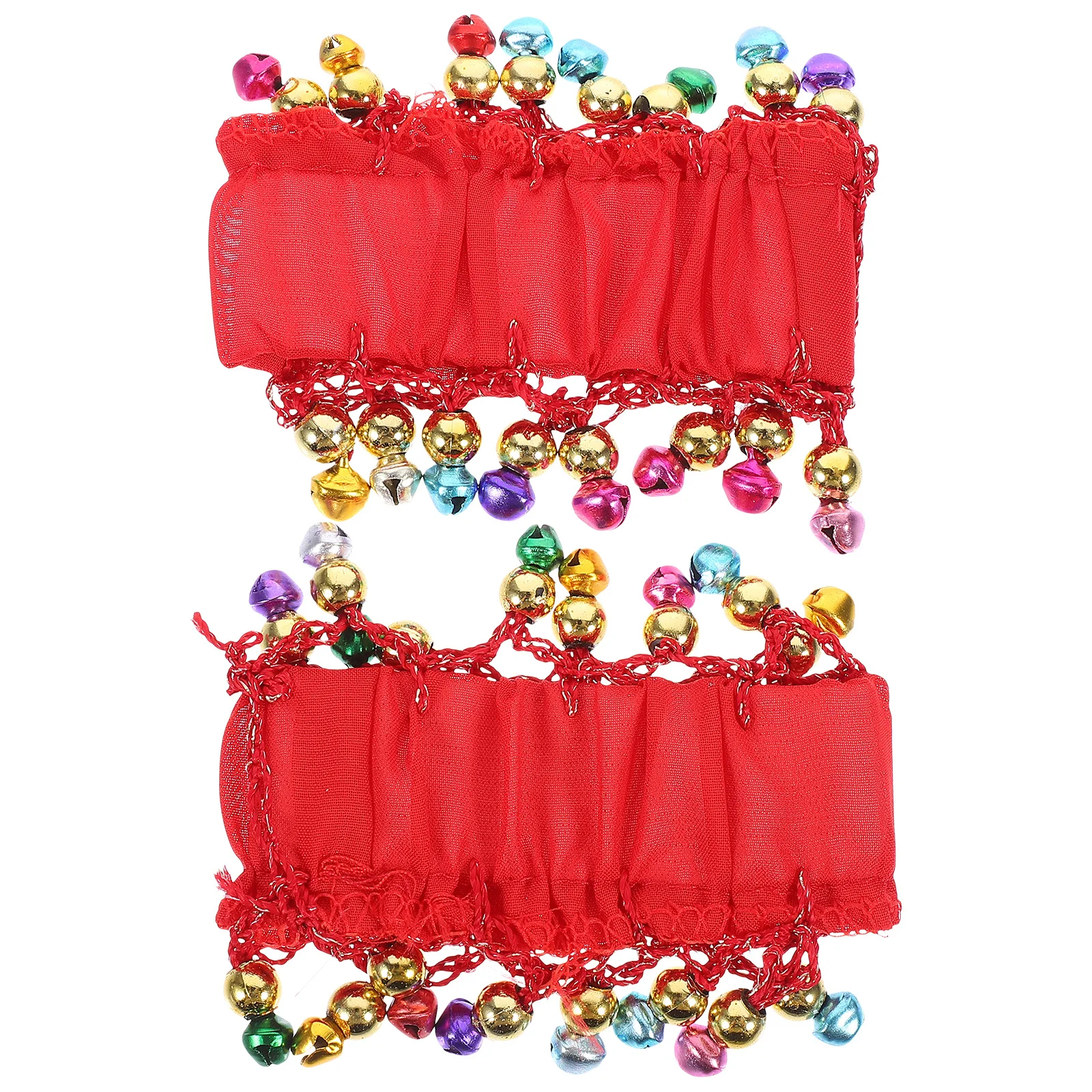 1 paio di braccialetti a campana per la danza del ventre, polsino da polso brillante con campane pendenti, accessori per la danza etnica, forniture per feste in costume