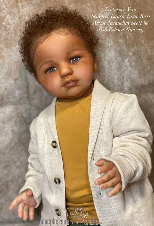 EGO 30inch Standing Legs Vito By Laura Tuzio Ross Reborn Baby Doll Unpainted Kits Soft Touch With COA