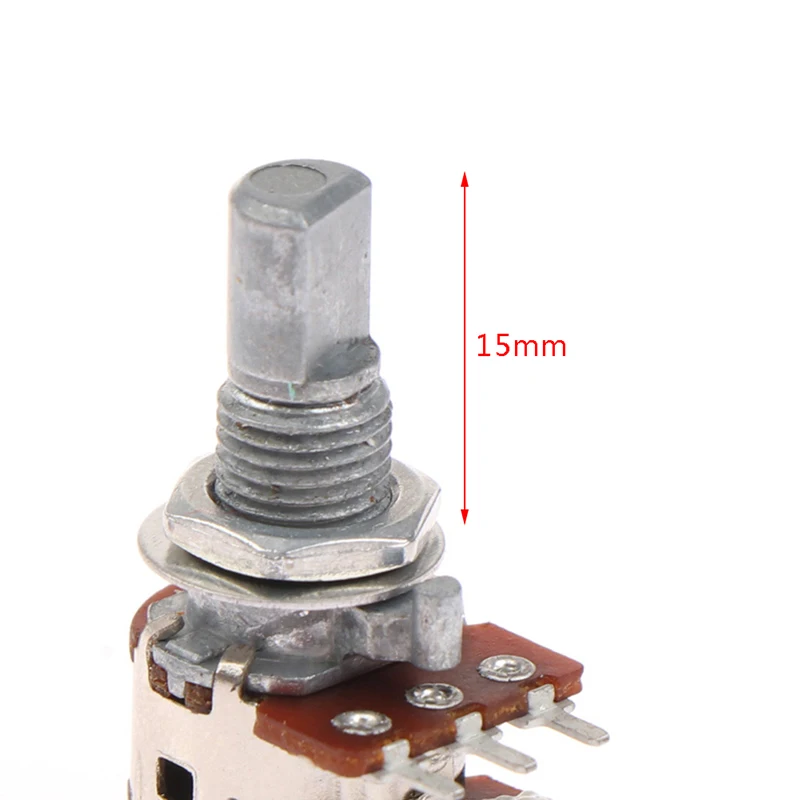 High Quality H120 Stereo Channel with Switch A50k A10k 15mm Half Shaft Volume Potentiometer for Daily Life & Work Needs