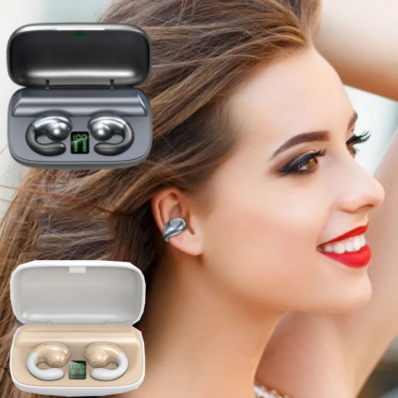 2023 Bone conduction bluetooth Ear Clip with Mic TWS for Samsung Galaxy A22s 5G A 22s Moto G20 G30 G10 Motorola Moto G10 G10s