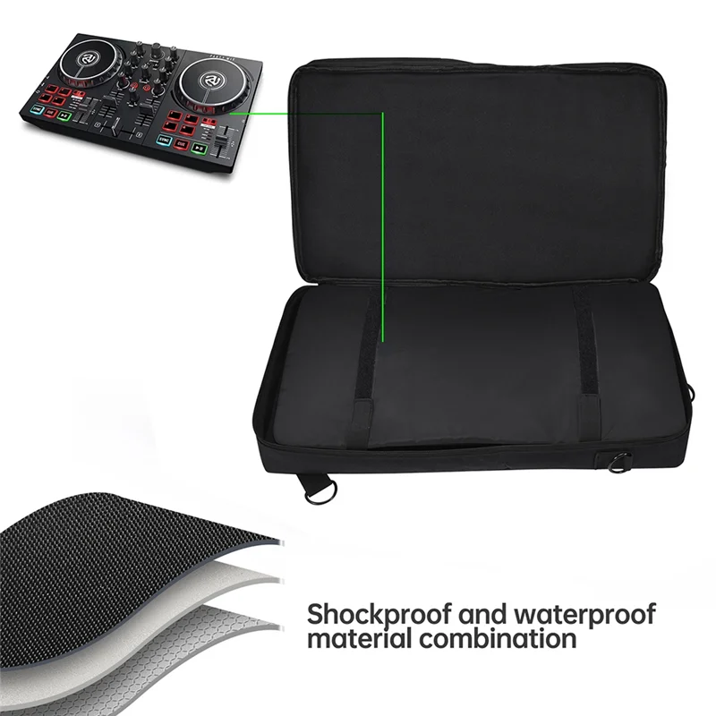 New-1 Piece Portable DJ Controller Storage Bags Dustproof Turntables Protective Case Black Polyester For Pioneer DDJ-400 DDJ-FLX