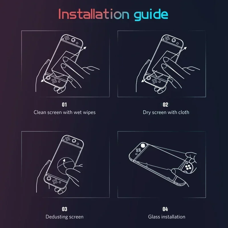 1/2/3 個強化ガラススクリーンプロテクタースイッチ/スイッチ OLED/ライト保護フィルム NS コンソールアクセサリー