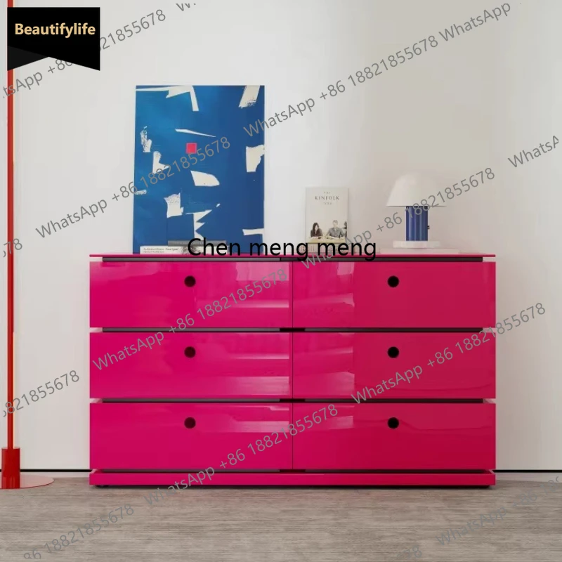 

Entryway Cabinet Italian Minimalist Chest of Drawers Light Luxury Living Room Designer Art Storage Cabinet