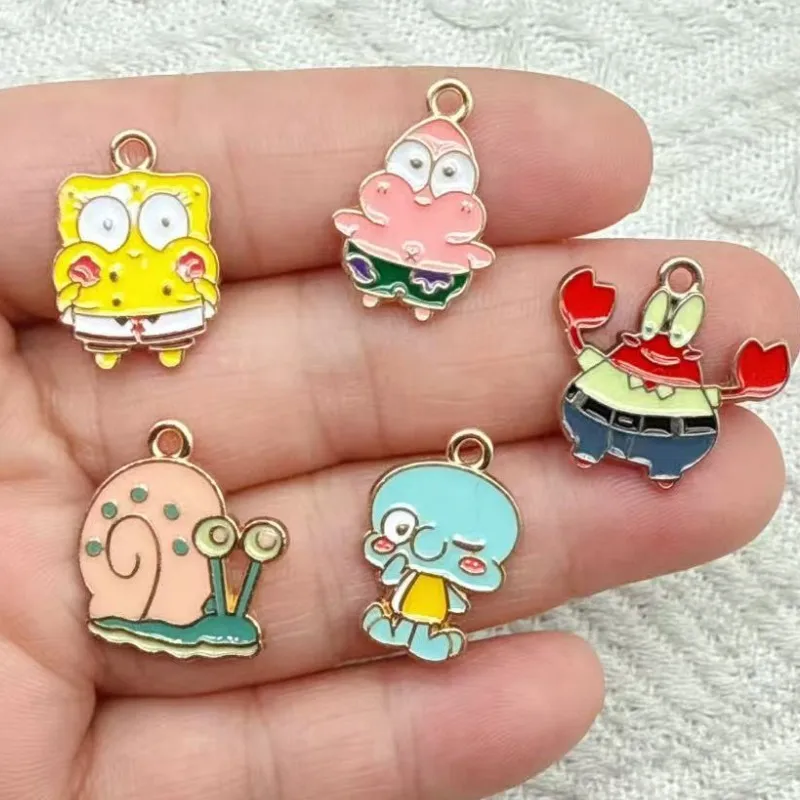 10Pcs/lot Cute Cartoon Enamel Charms Pendant for Cosplay DIY Earrings Jewelry Make Bracelet Earrings Handmade Accessory