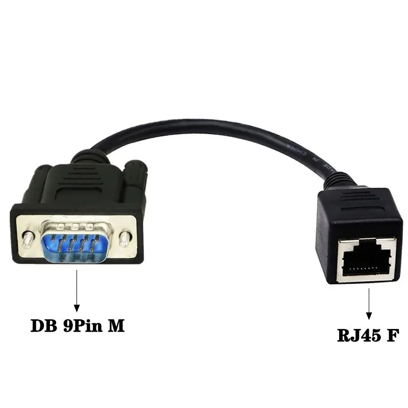 15cm DB9Pin Male Female to RJ45 Adapter Cable RJ45 Female to DB9 Male Female Network Cable Connector to Network Cable Extender