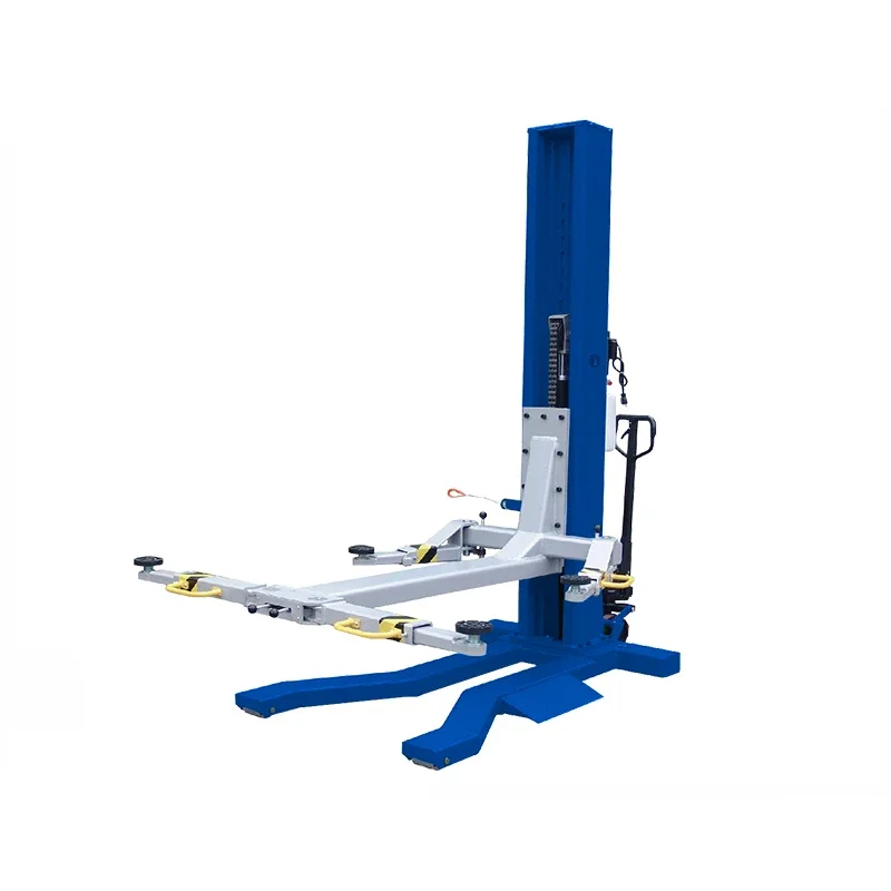 Commercial, heavy duty four-column mobile column lift with hydraulic jack, tightening design
