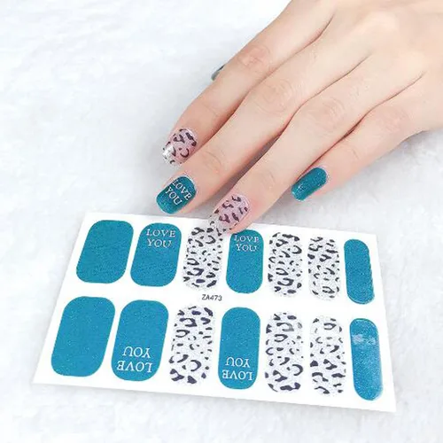 Imagen 2 del producto Pegatinas adhesivas para uñas DIY, envolturas para uñas de salón para mujer, calcomanías para esmalte artístico de uñas, decoraciones, cubierta completa, puntas de uñas postizas, deslizador de manicura