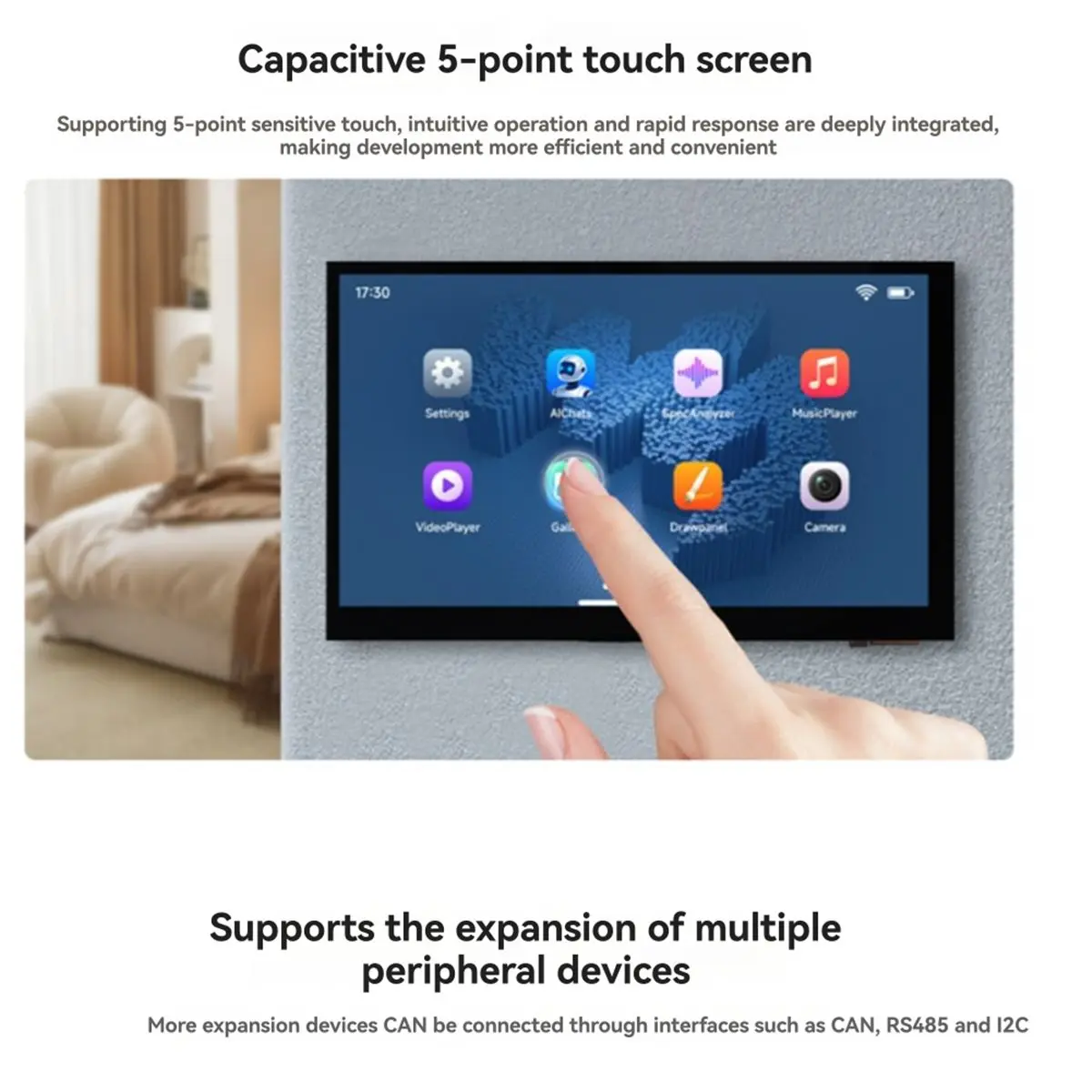 

(A26M) ESP32-P4 WIFI6 7inch Touch Display Screen Development Board 1024x600 Pixel ESP32-C6 BLE5.0 32MB PSRAM for Deepseek AI