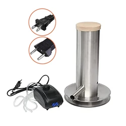 Cold Smoker Stainless Steel Smoke Cooler 30CM Pipe High British/European Plug Smoke Cooler Barbecue Smoker batteri cooler