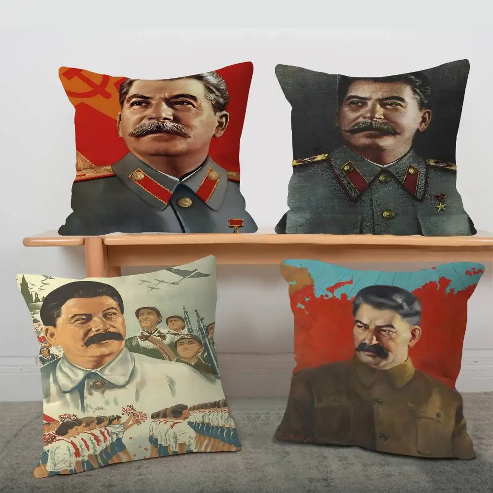 

Модная наволочка для подушки с изображением Ленина и Сталина, 45x45 см, для дивана, кровати, декоративная подушка