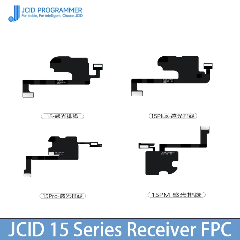 JCID  V1SE V1S Pro Receiver FPC Ear Speaker Flex Cable For iPhone X 11 12 13 mini 14 15 PM Plus Face ID True Tone Repair