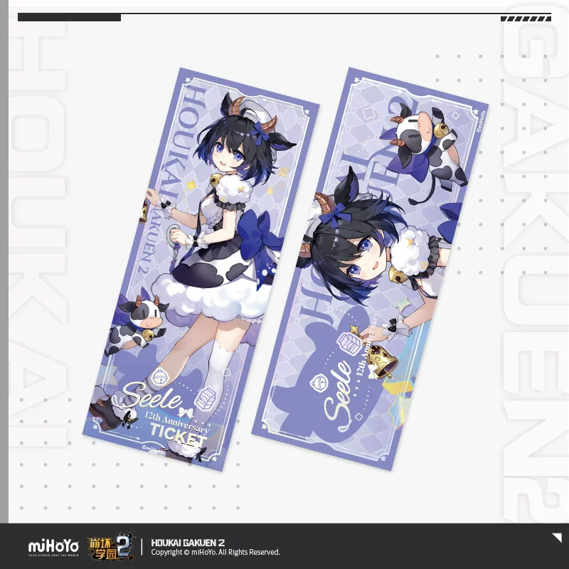 Official Houkai Gakuen 2 Gaming Merchandise Cartoon Characters Coplay Kiana Fuka Laser Ticket Halloween Gifts