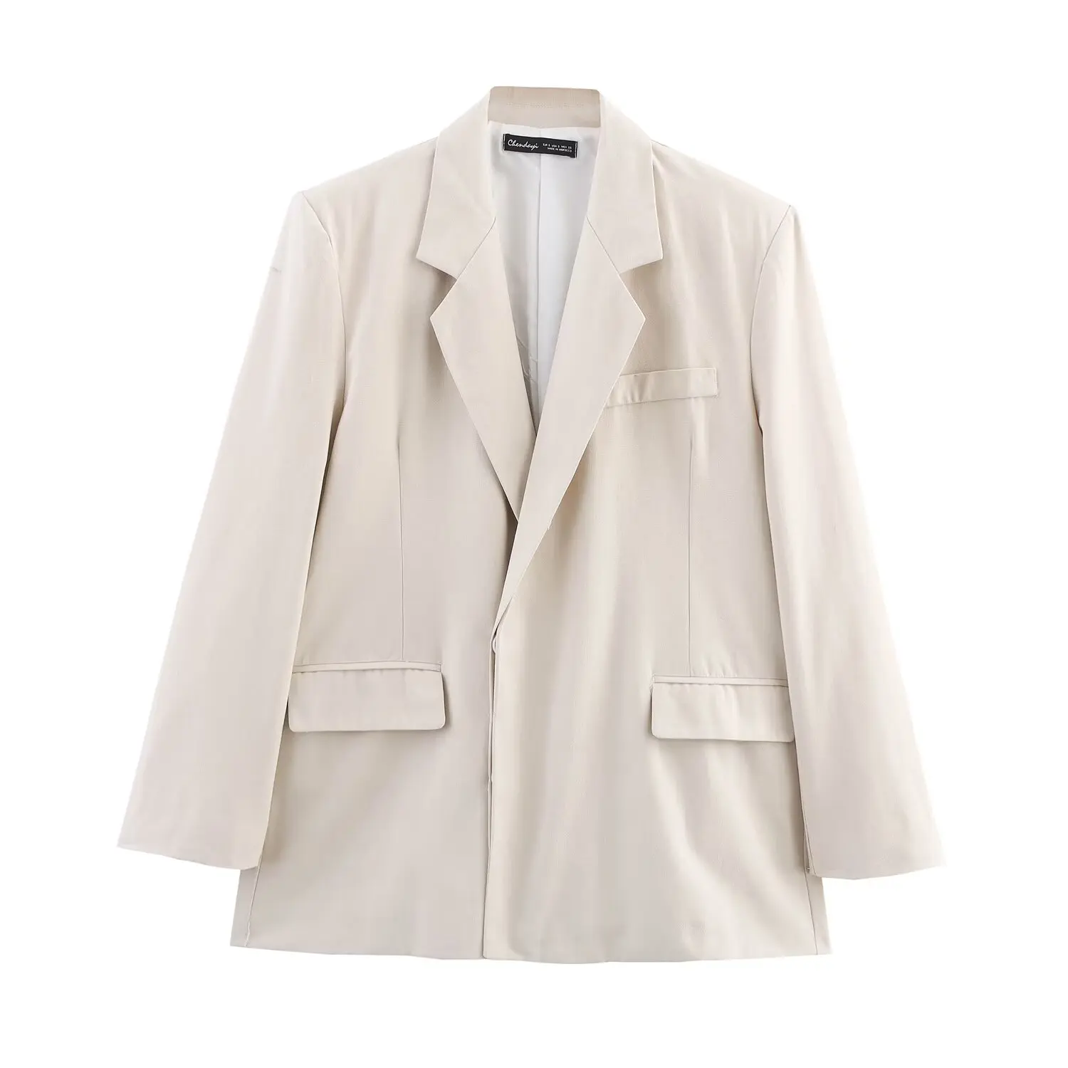 

2025 new women's clothing European and American style French fashion design loose lapel long-sleeved jacket