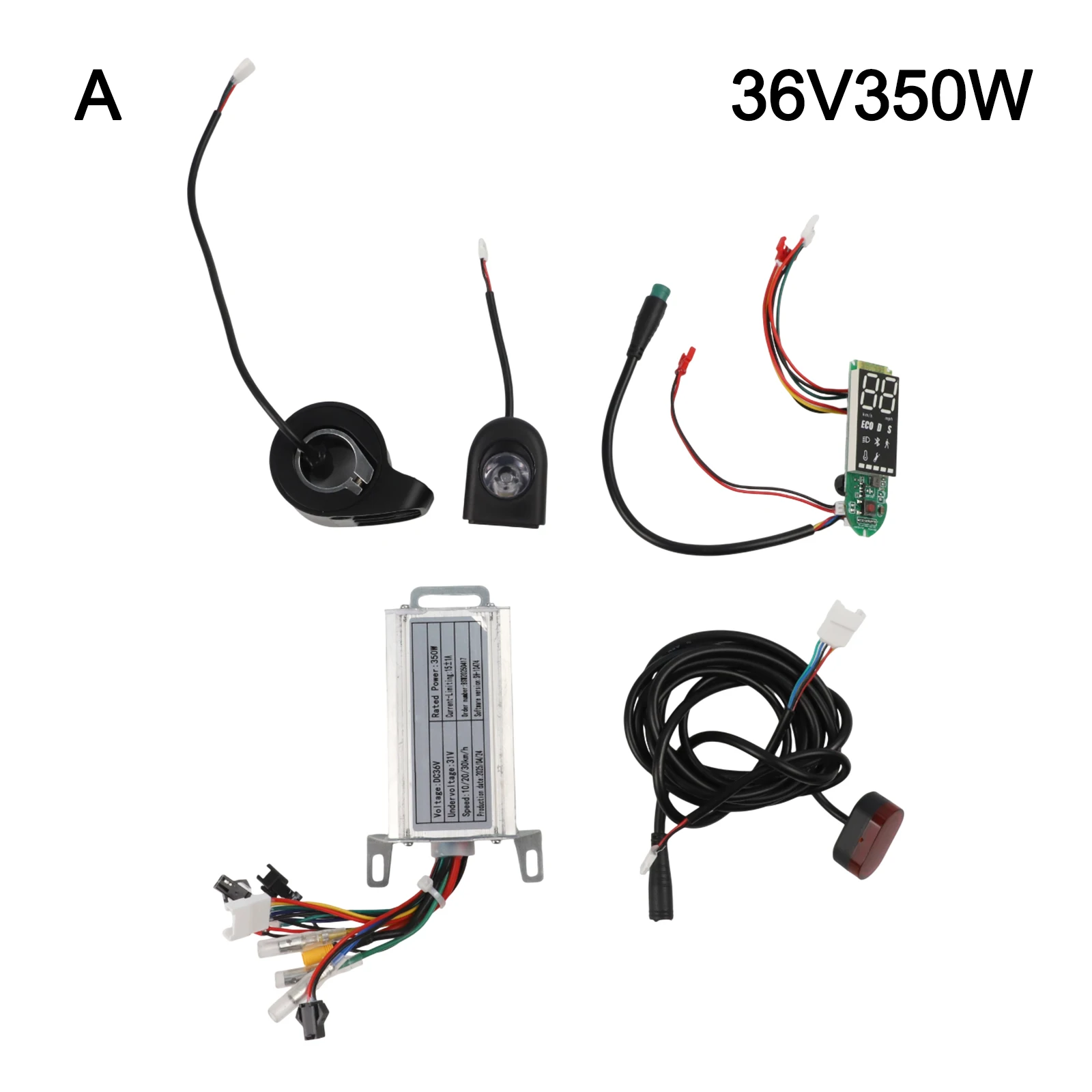 1 Set 36V 350W Electric Scooter Controller Dashboard Accelerator Display Panel Headlight Taillight Handbrake For E-Scooter Parts