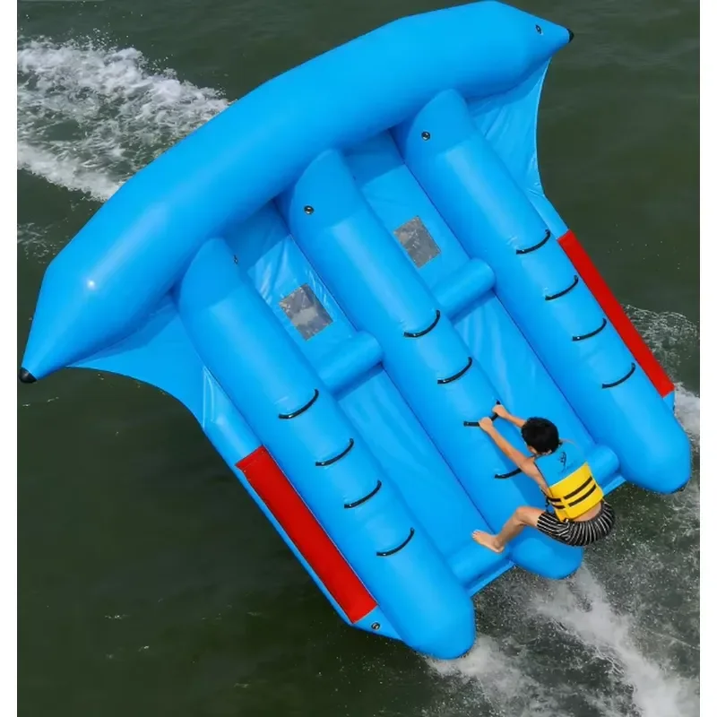 New Arrival Custom-Size Inflatable PVC Flying Fish Raft Towable Water Ski Tube Sled for River Adventures