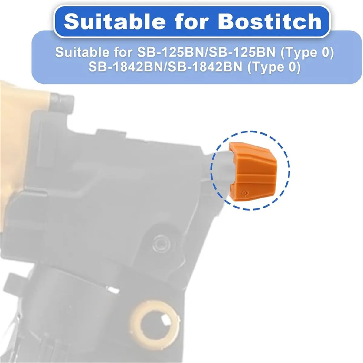 feelfeel 9 piezas P0590007200 Almohadillas de repuesto para clavadora Bostitch, almohadilla de seguridad para clavadora SB-125BN 406500, puntas de goma para clavadora